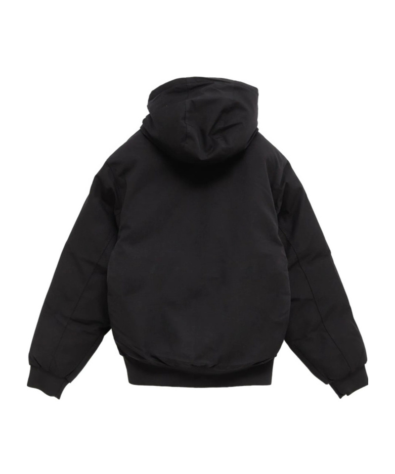 Carhartt Wip Active Liner Fleece Drawstring Hooded Jacket In Black