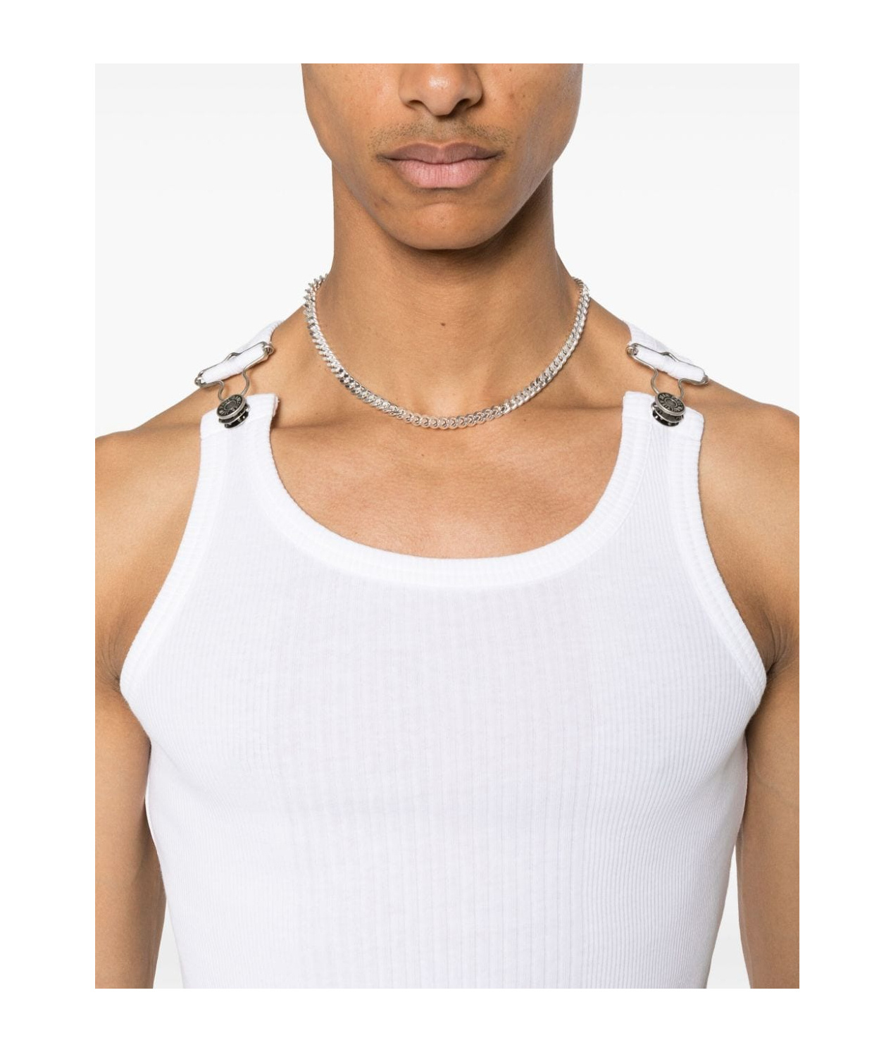 Shop Jean Paul Gaultier Round-neck Vest In White