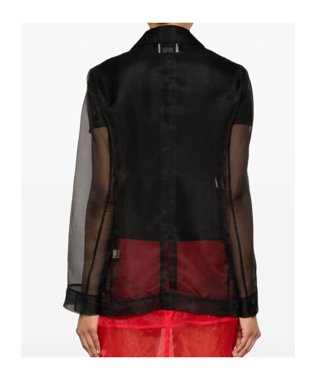 Shop Forte Forte Silk Blazer In Black