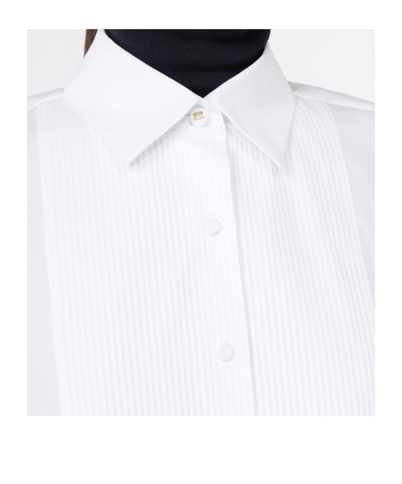 Max Mara Cotton Poplin Front In Gold