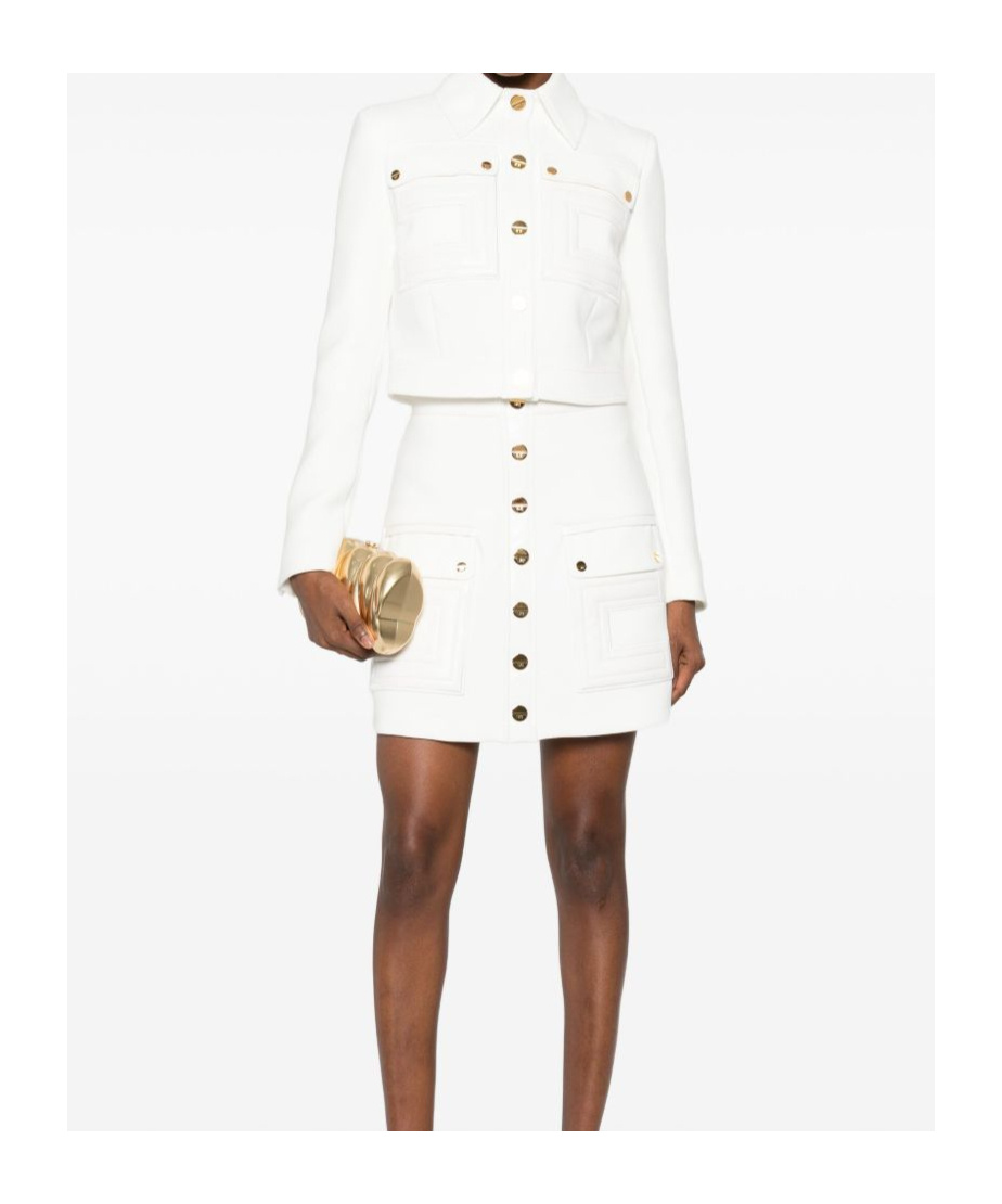 Elisabetta Franchi Jackets Light And Natural In White