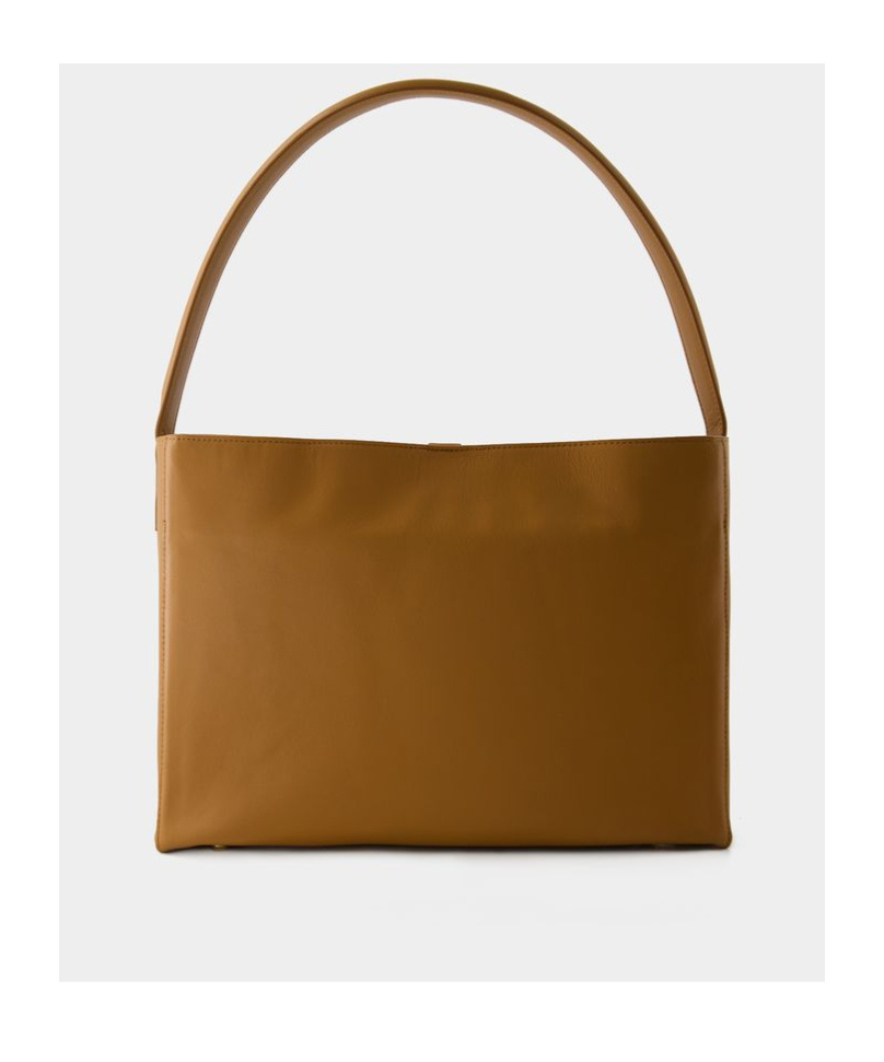 Ines De La Fressange Logo Shoulder Bag In Brown