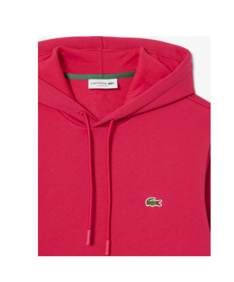 Lacoste Zip-up Fleece Hoodie In Pink