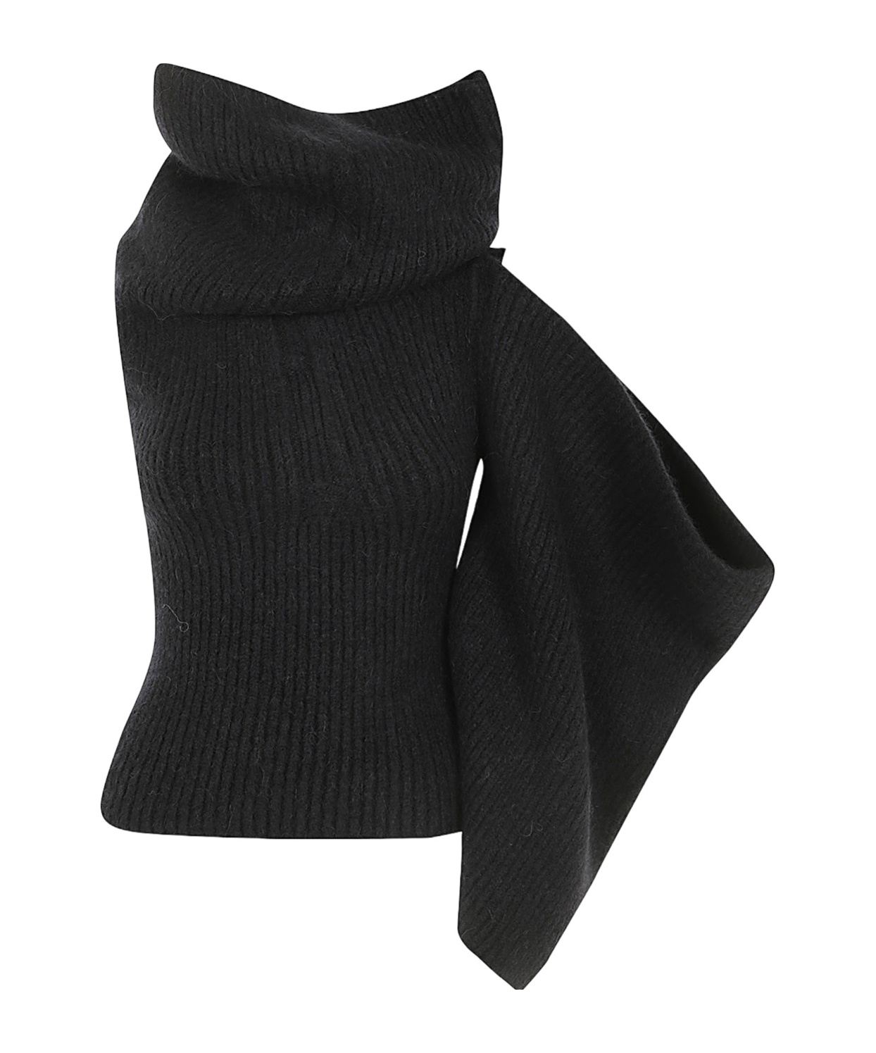 Rick Owens Double Banded Knit Top Clothing In Black