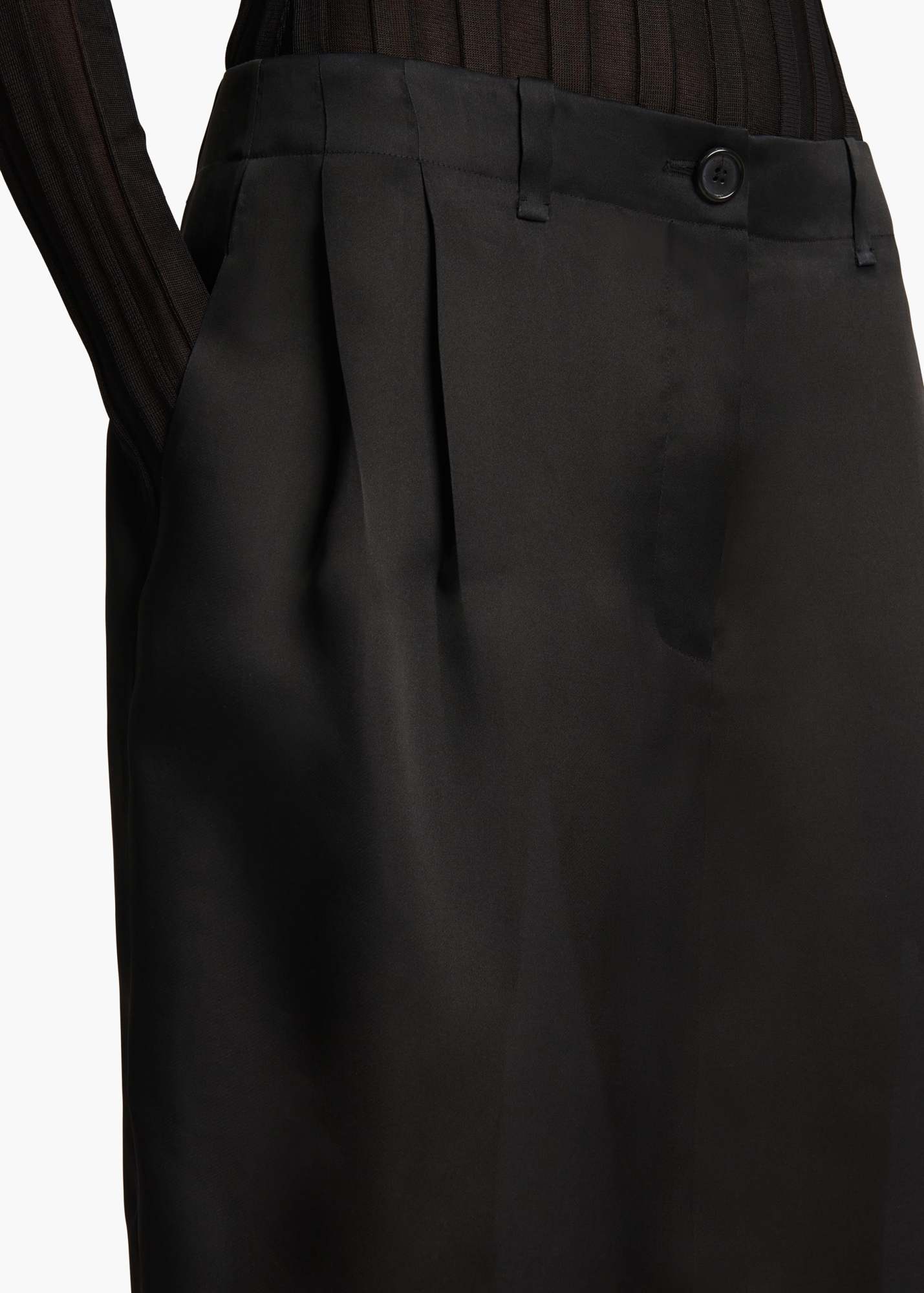 Khaite Logo Patch And Detachable Self-tie Fastening At Face.... In Black