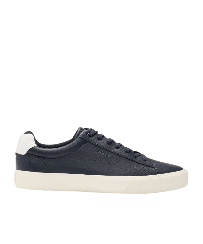 Shop Hugo Boss Lace-up Sneakers In Black