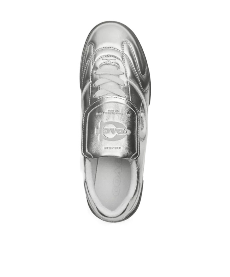 Coach Match Logo-patch Sneakers In Metallic