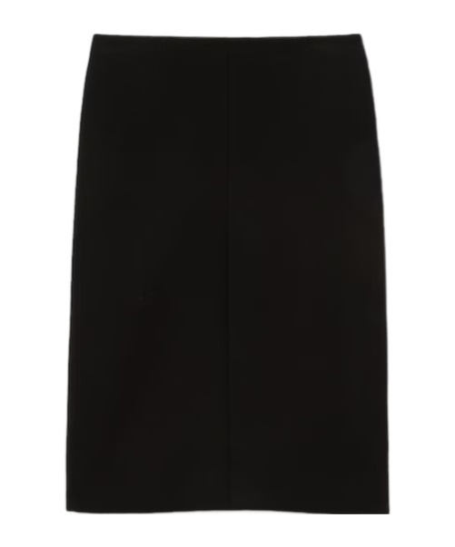 Gucci High Waist Knee-length Skirt With Back Slit And Side Pockets In Black