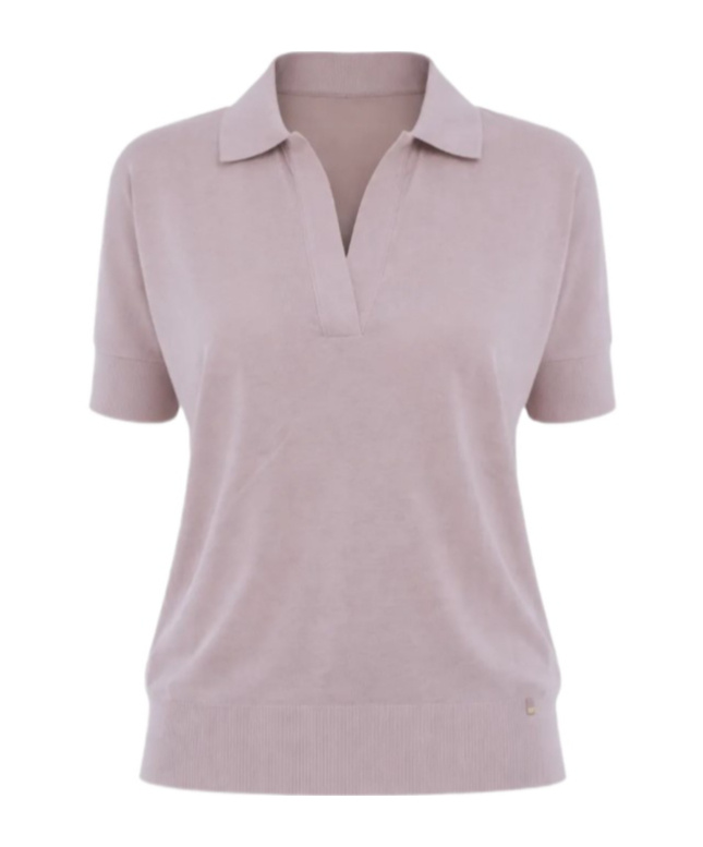 Herno V-neck Short-sleeved Sweater In Pink