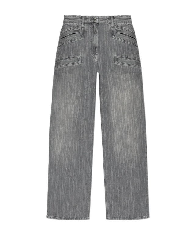 Iro Belt Loop Denim Trousers In Gray