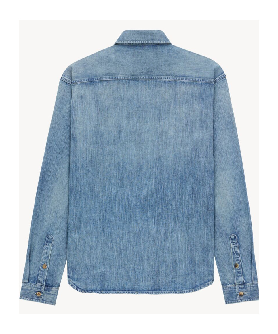 Saint Laurent Casual Shirt Cassandre Men In Blue