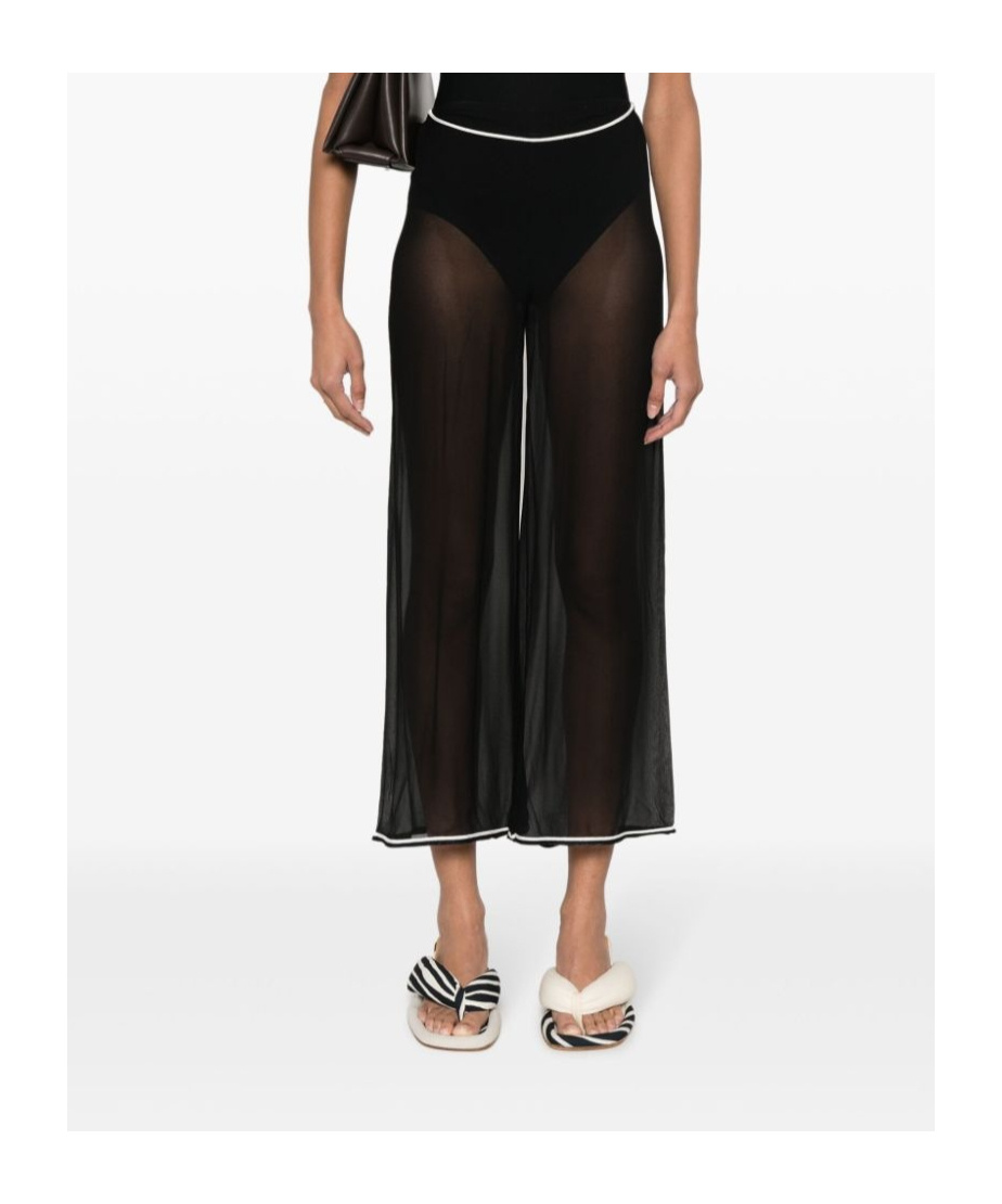 Bode Transparent Casual Pants In Black