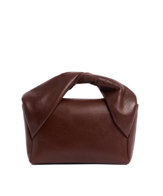 Jw Anderson Twisted-handle Leather Tote Bag In Brown