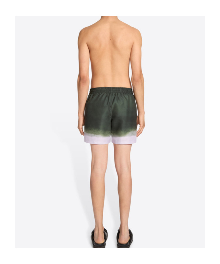 Dries Van Noten Printed Swim Shorts In Black