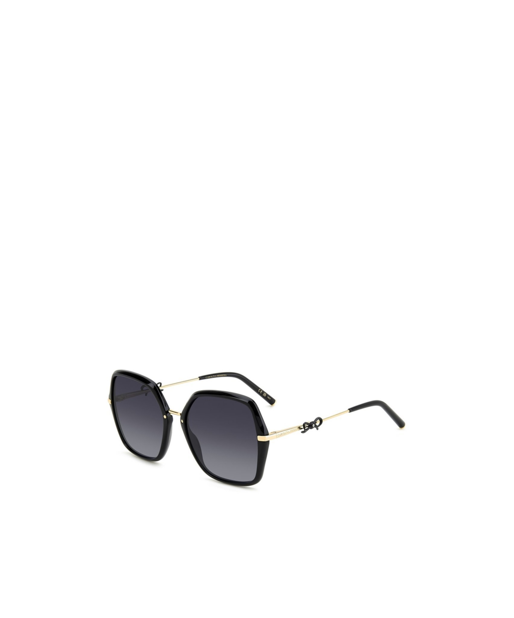 Carolina Herrera Logo-engraved Square-frame Sunglasses In Black
