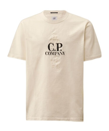 C.p. Company Logo-print T-shirt In Nude