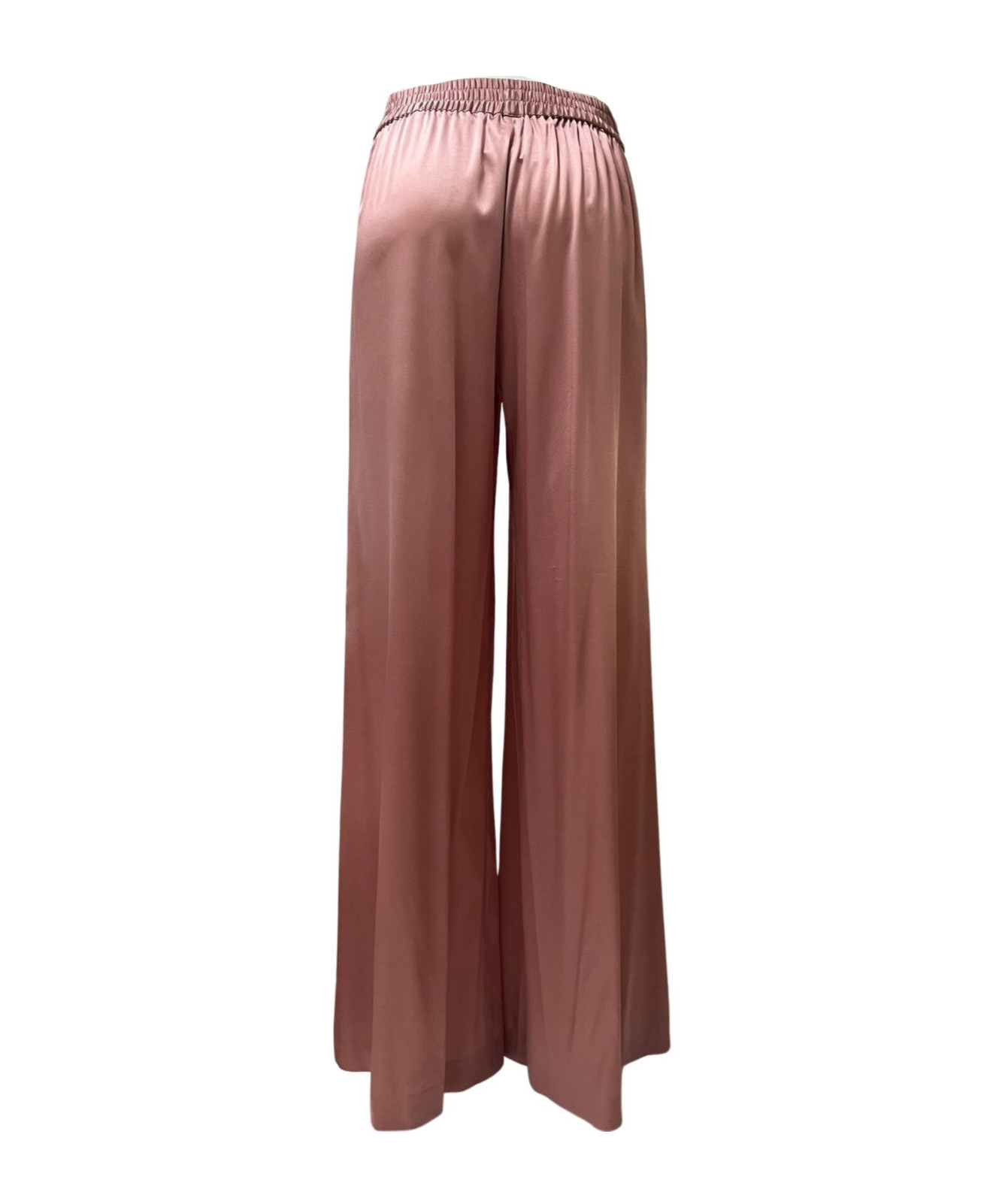 Gianluca Capannolo Wide Leg Satin Pants In Pink