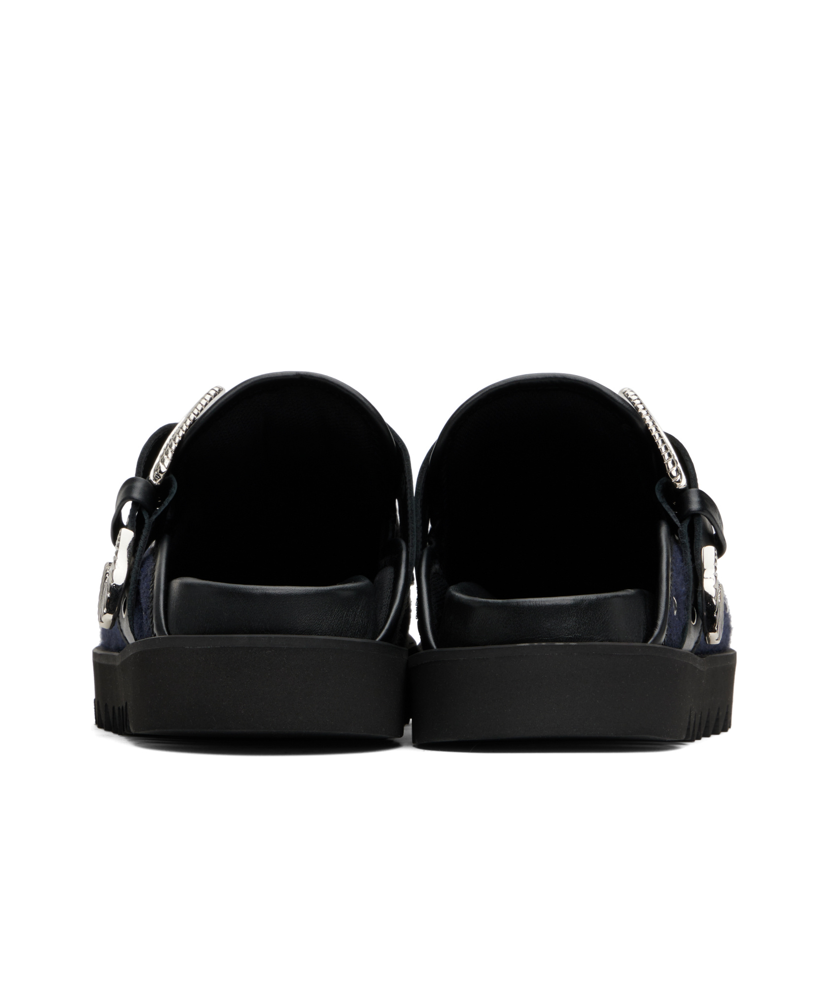 Toga Virilis Ssense Exclusive Navy Felt Loafers In Still Hungry/navy Blue