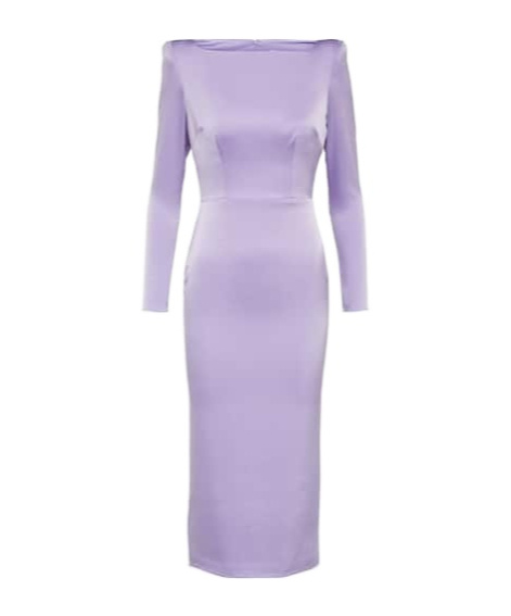 Alex Perry Satin Crepe Mini Dress In Purple