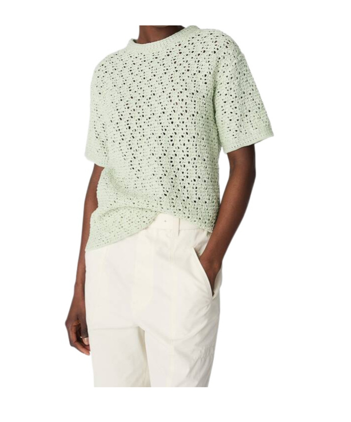 Bottega Veneta Cotton Crochet Knit T-shirt