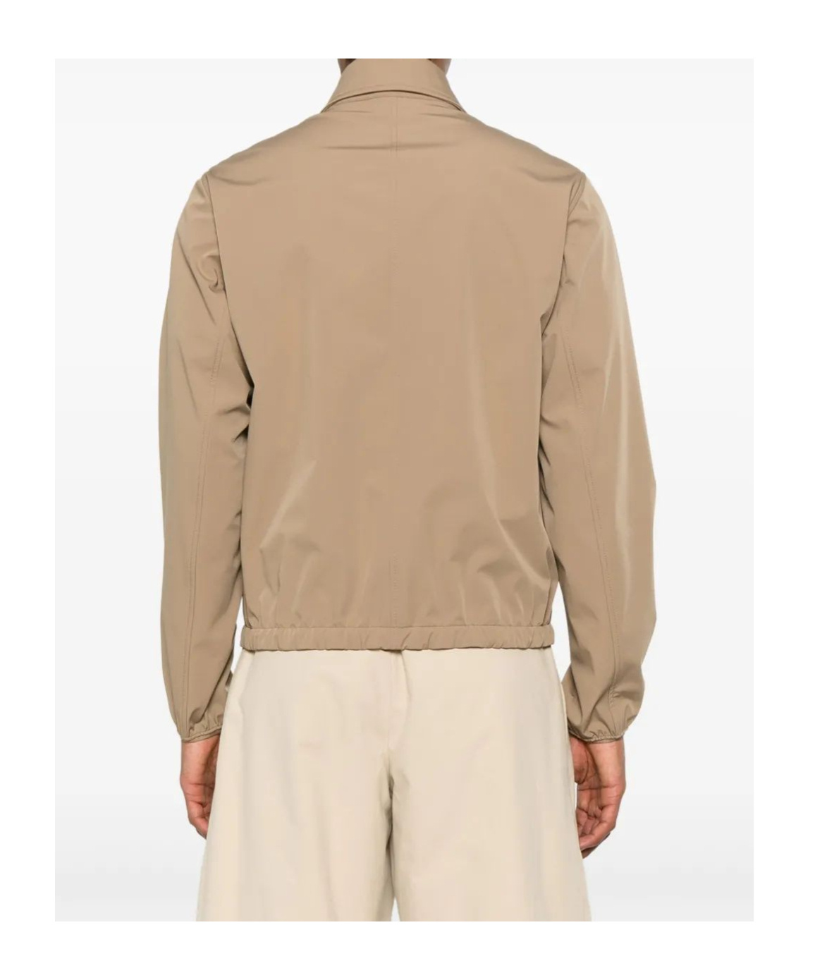 Moncler Evandro Jacket Cuffs Elasticated In Nude