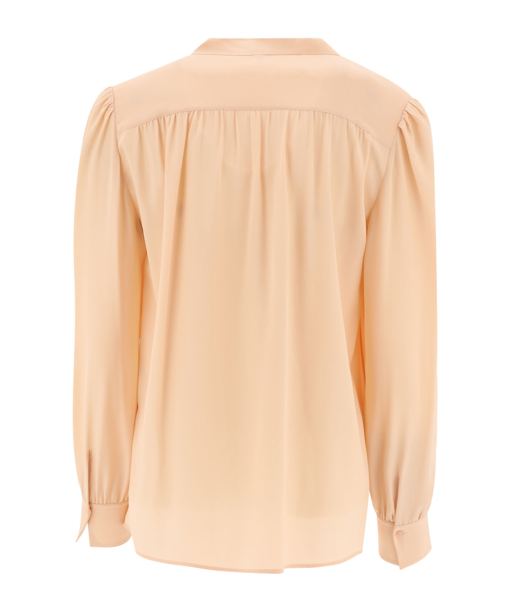 Chloé Sheer Fabric Blouse Drawstring Cuffs In Nude