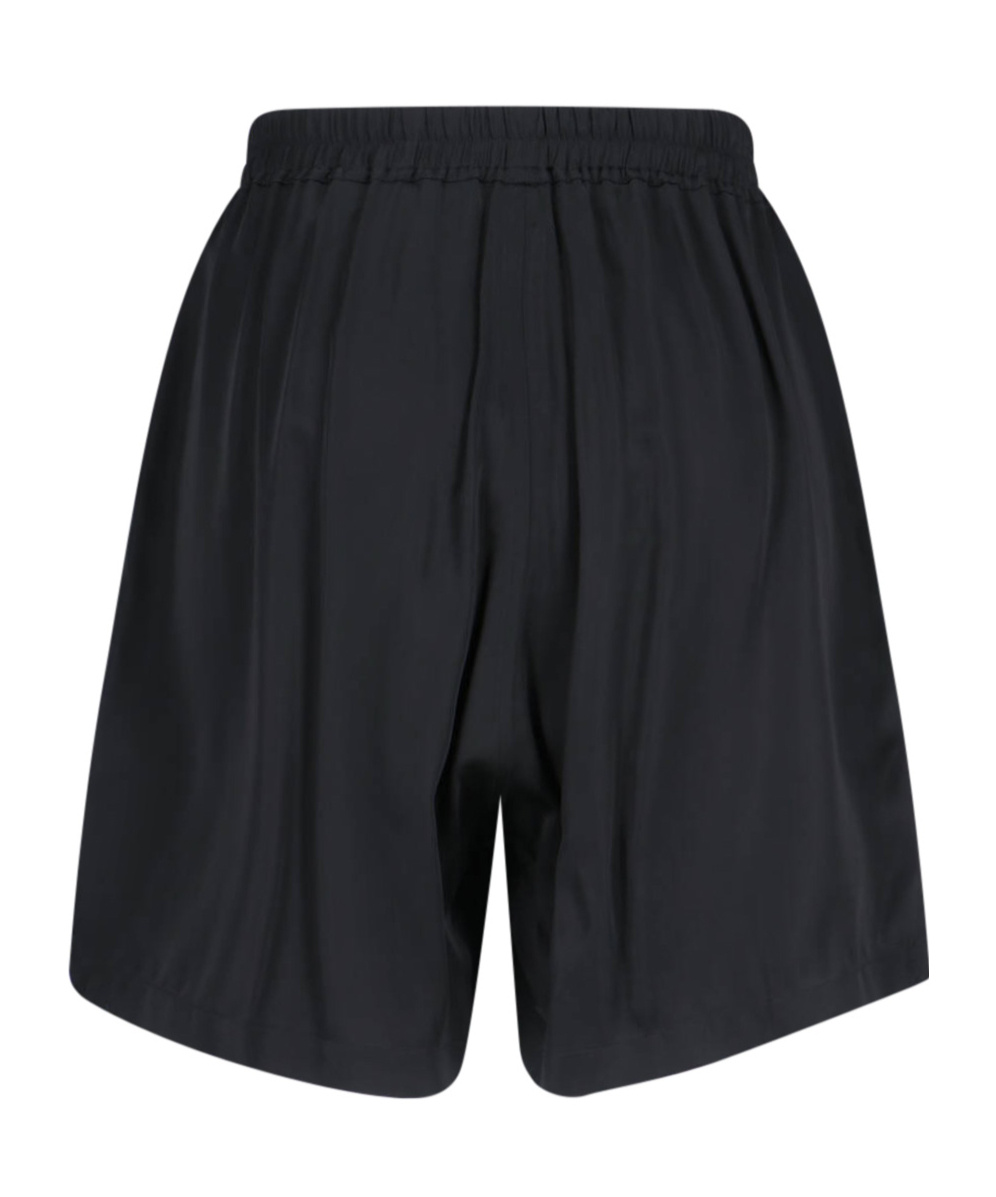 Rick Owens Elasticated Drawstring Waistband Shorts In Black