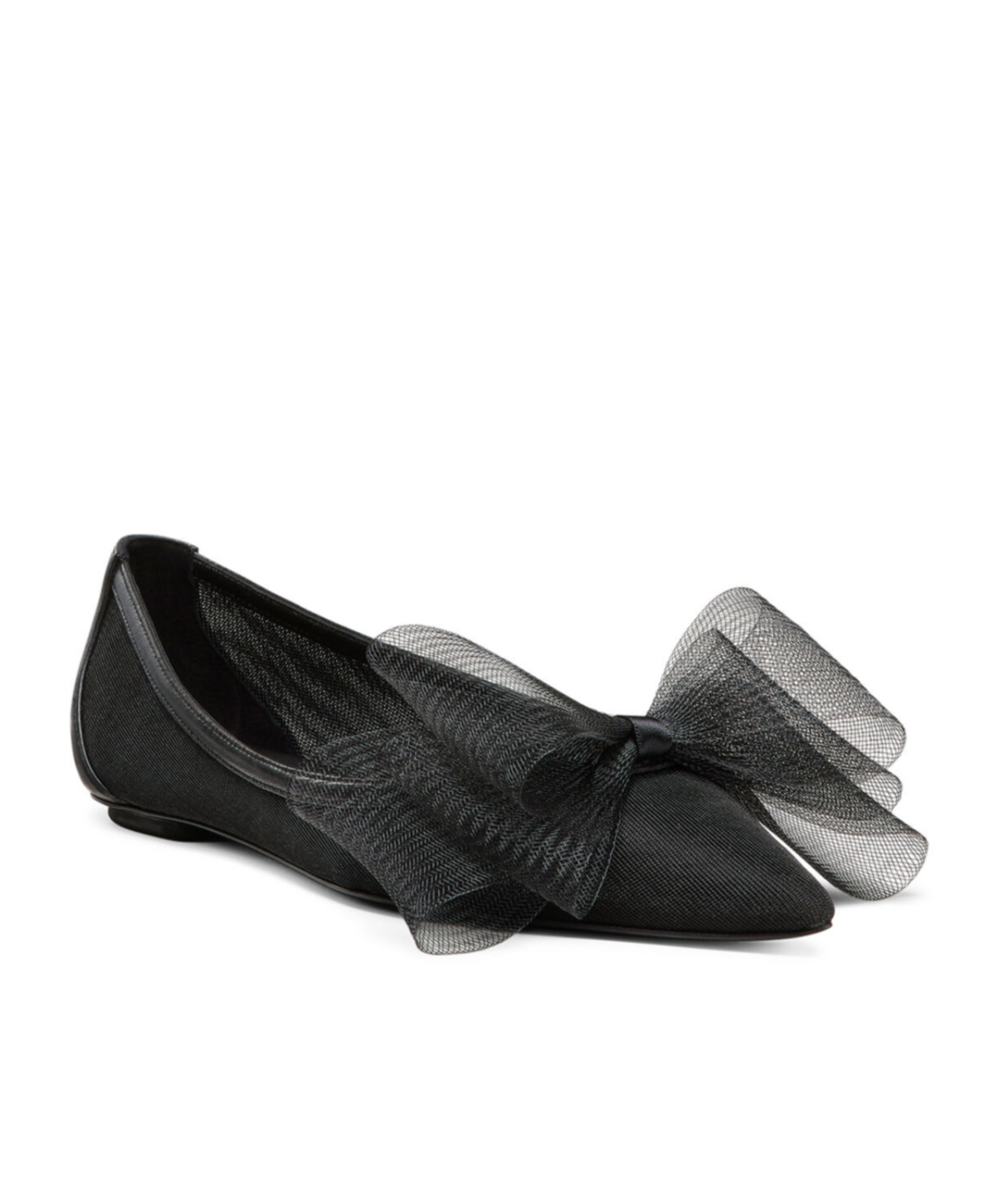 Stuart Weitzman Blushing Bow Flat In Black