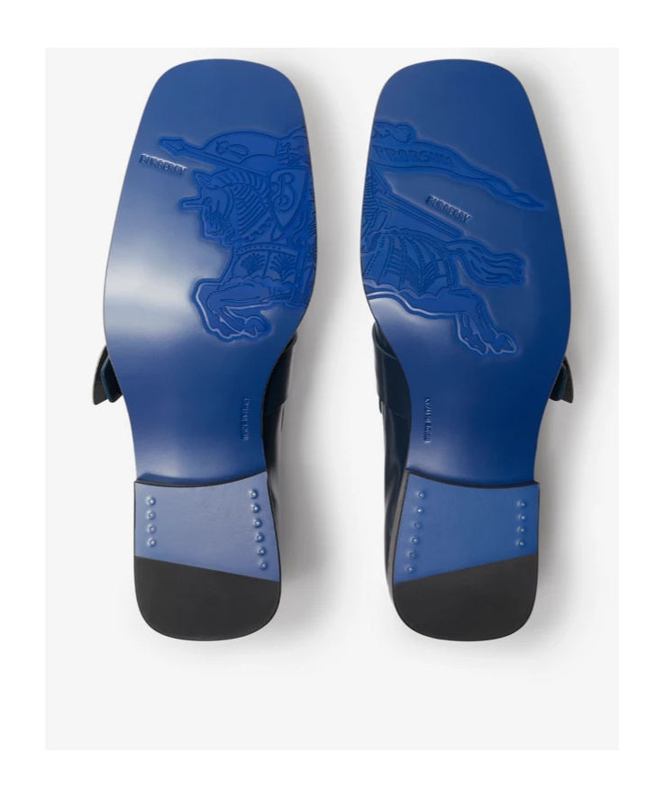 Burberry Shield Leather Loafers In Black