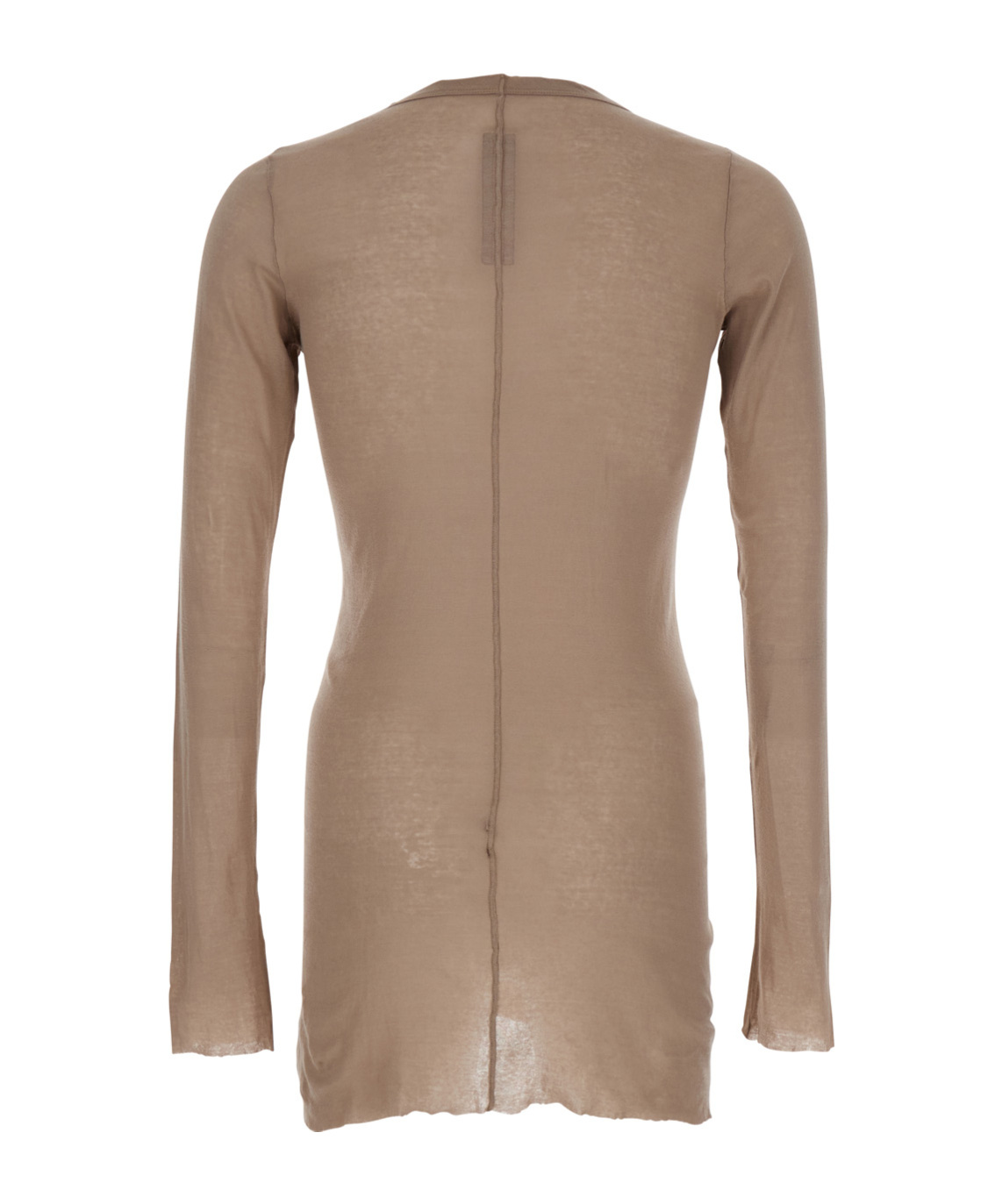 Rick Owens Brown Long-sleeve T-shirt In Viscose And Silk Blend Man In Brown