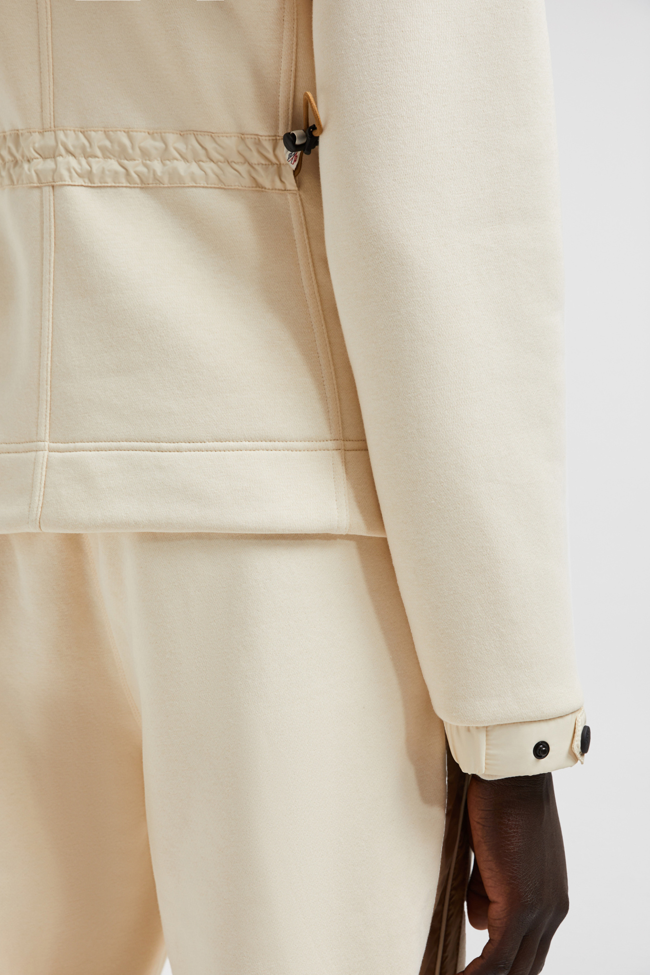 Shop Moncler Zip-up Hoodie In White