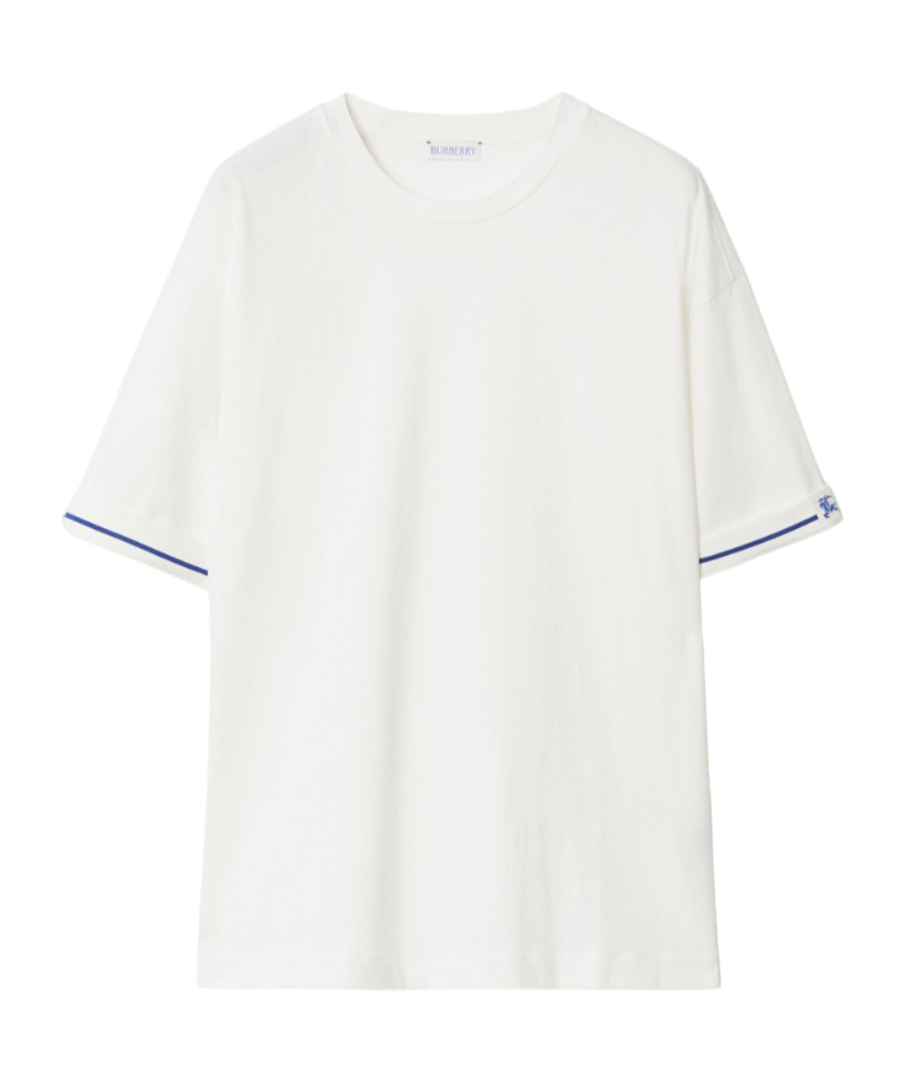 Burberry Woman T-shirt White Size M Cotton In White