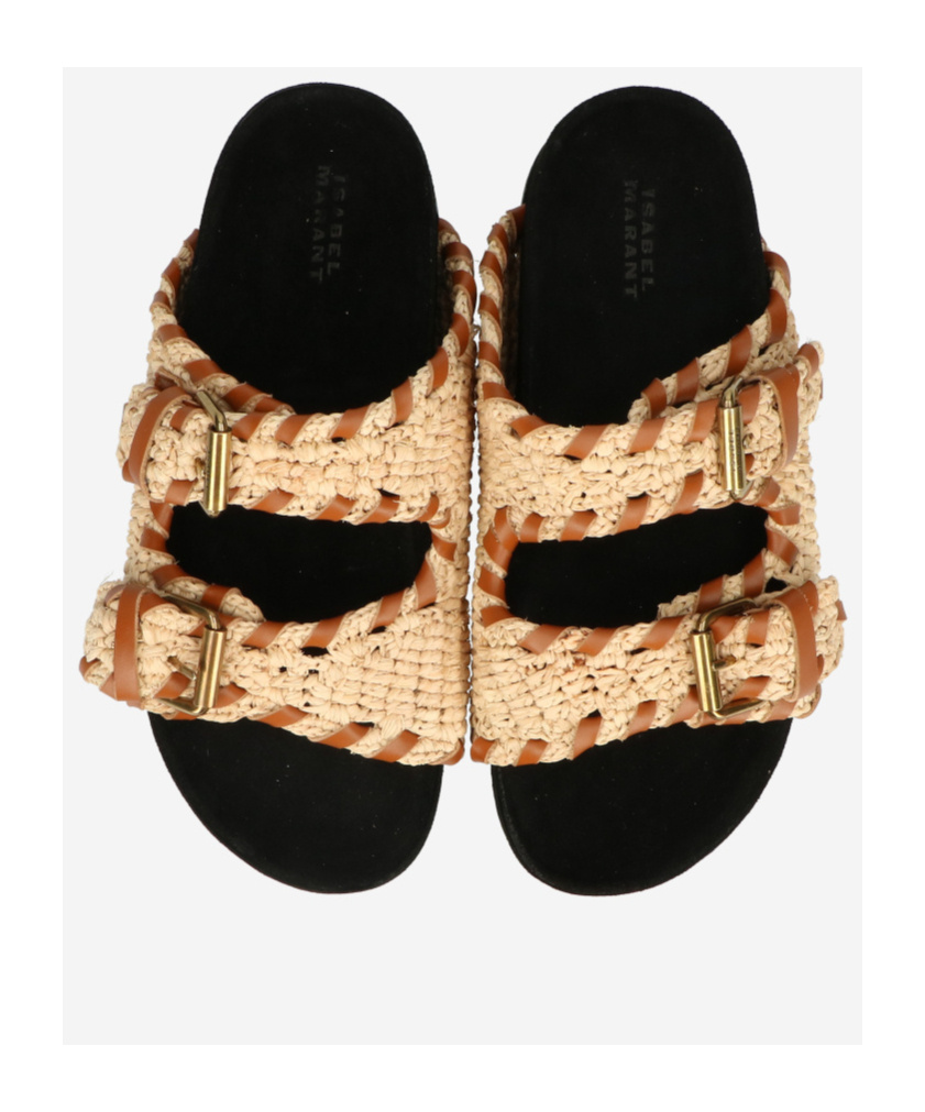 Isabel Marant Round Head Slippers In Nude