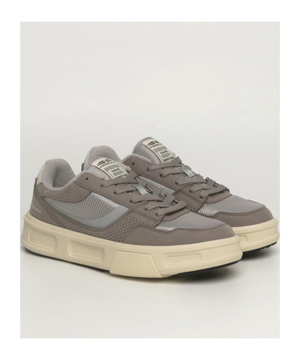 Fessura Low-cut Lace-up Sneakers In Nude