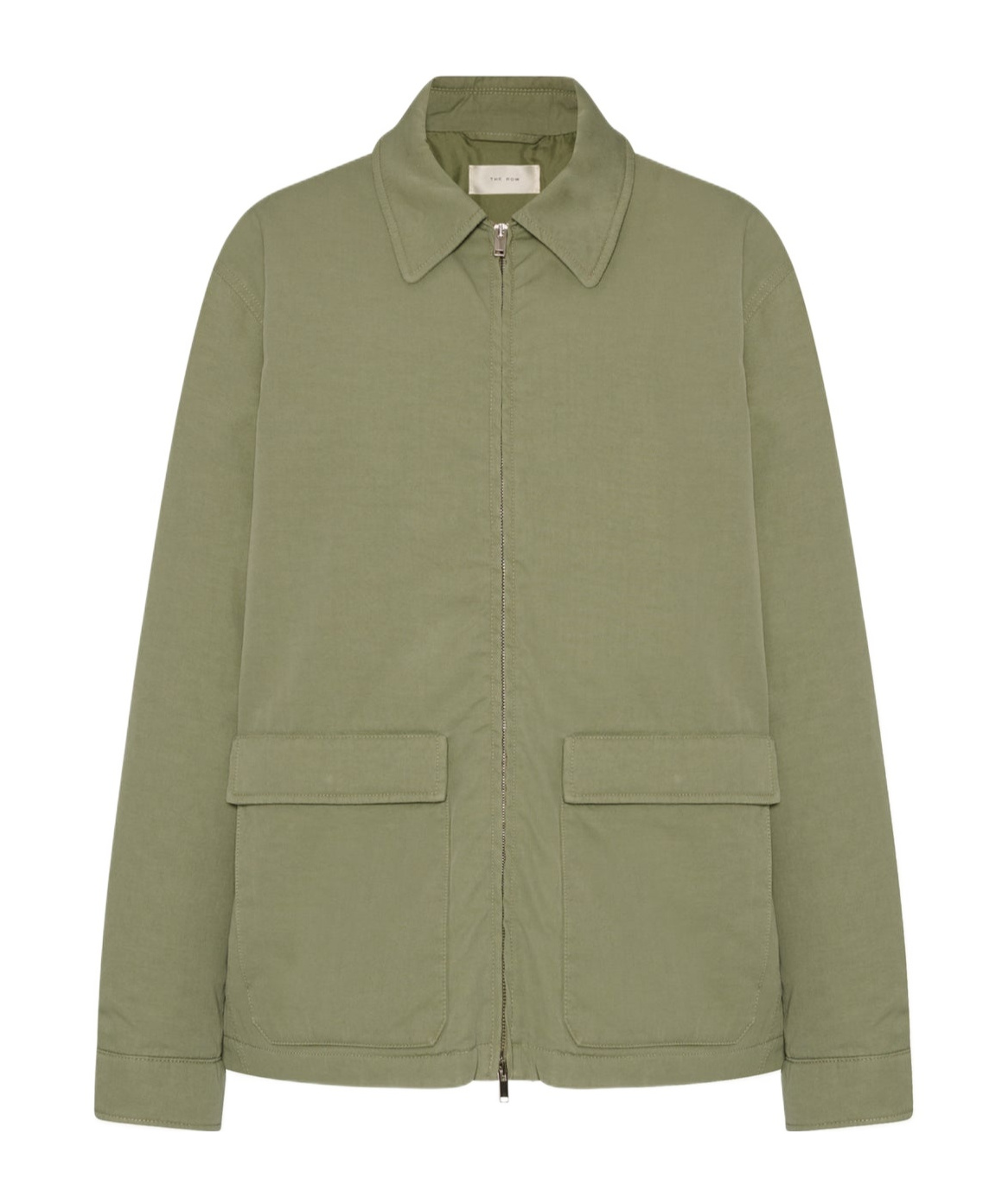 The Row Justo Gabardine Down Field Jacket In Green