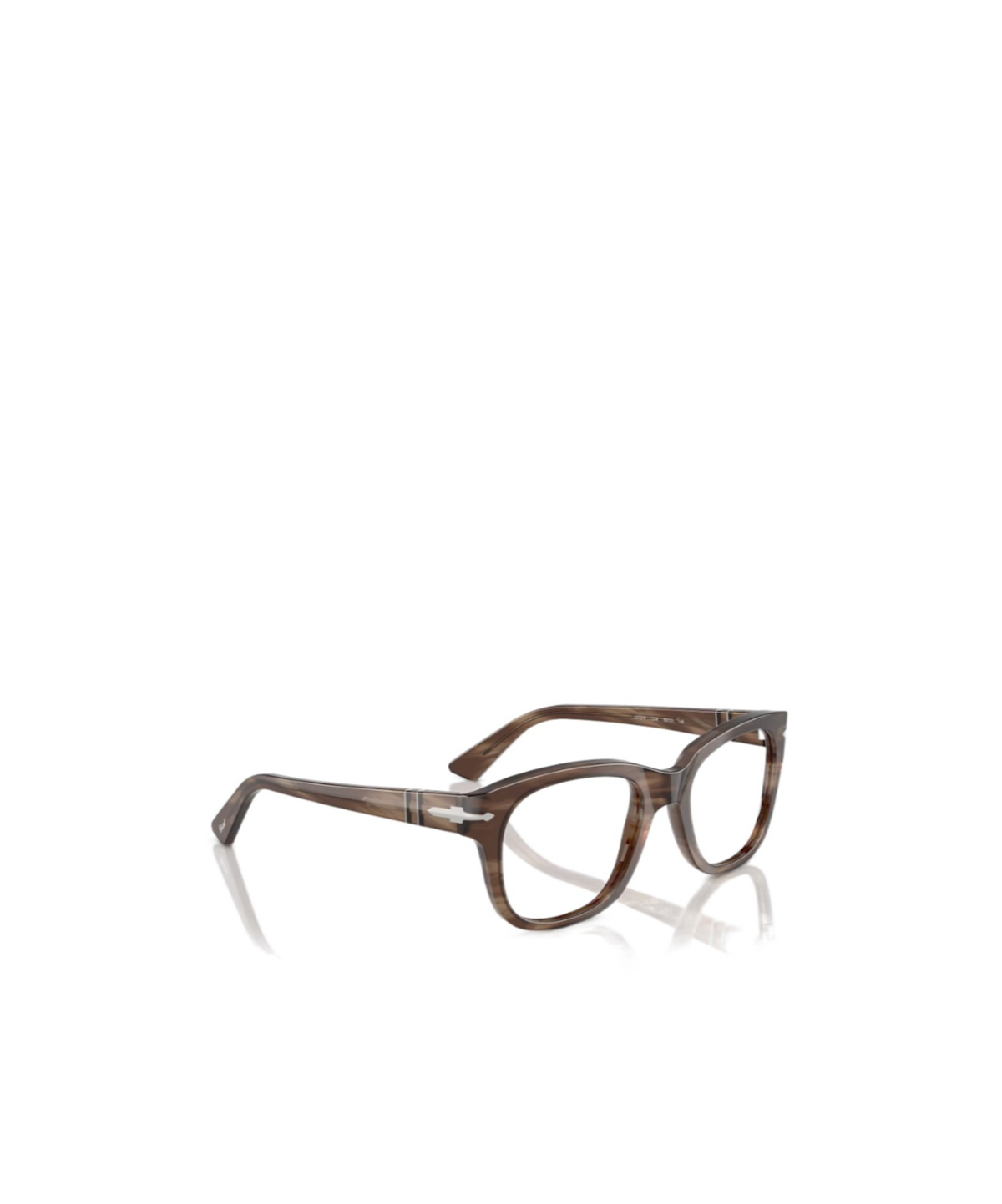 Persol Geometric Frame Plain Glasses In Brown