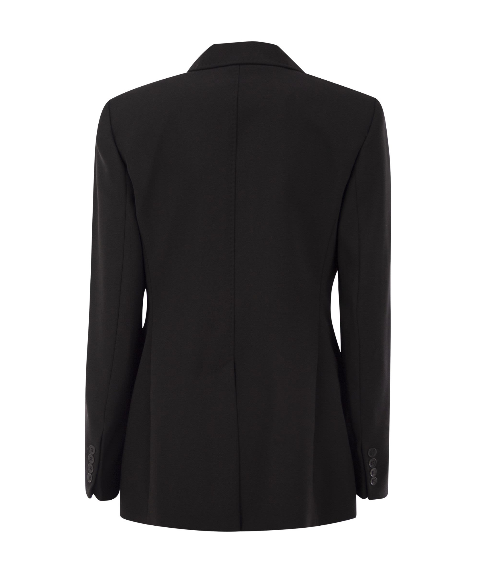 Max Mara Long-sleeved Suit Coat In Black