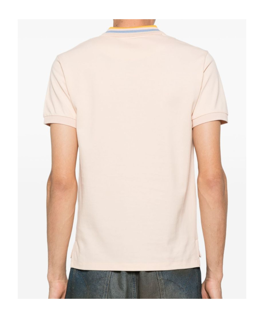 Vivienne Westwood Short Sleeve Polo Shirt With Stripe Detailing In Nude