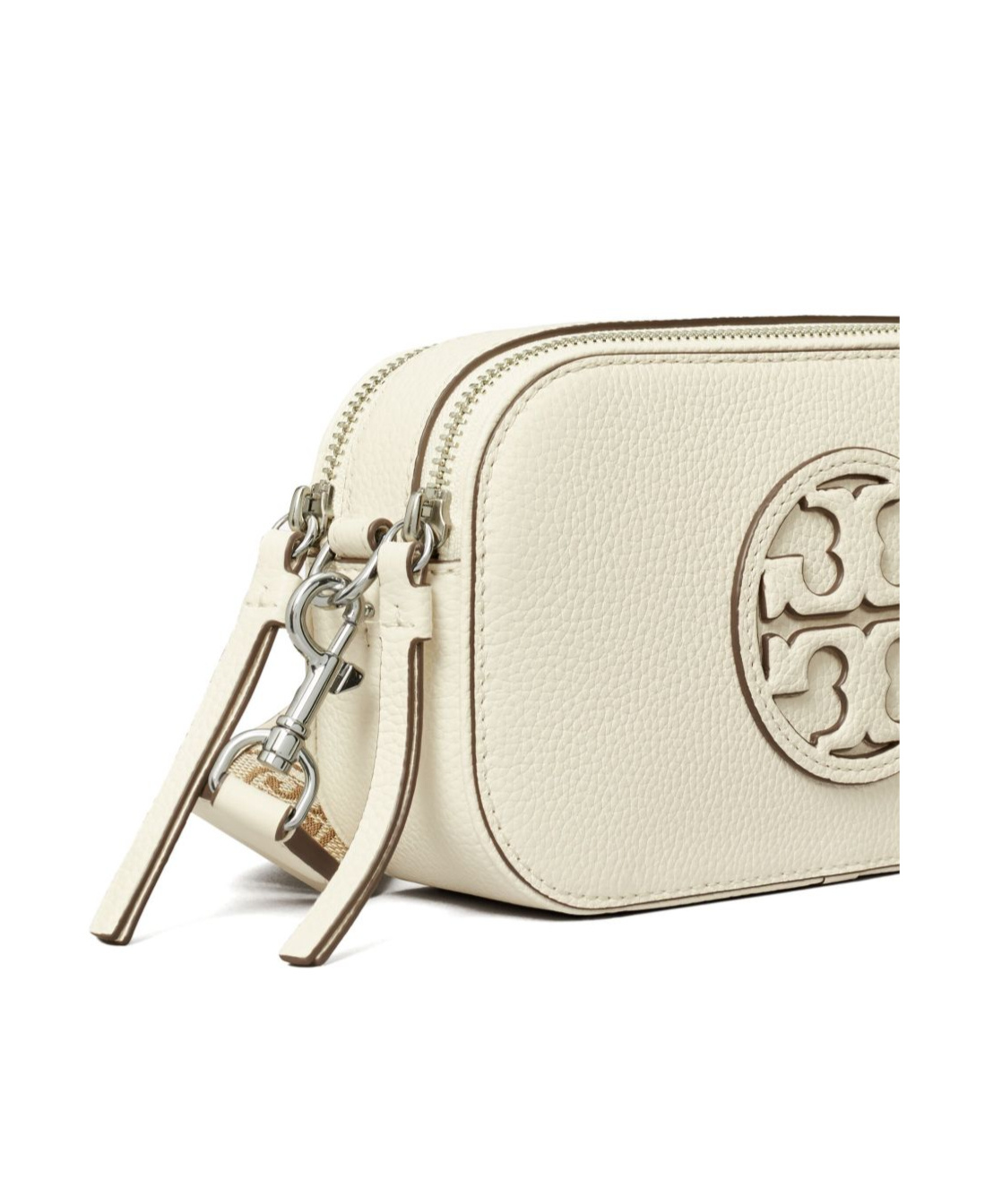 Tory Burch Zippered Shoulder Bag In Nude