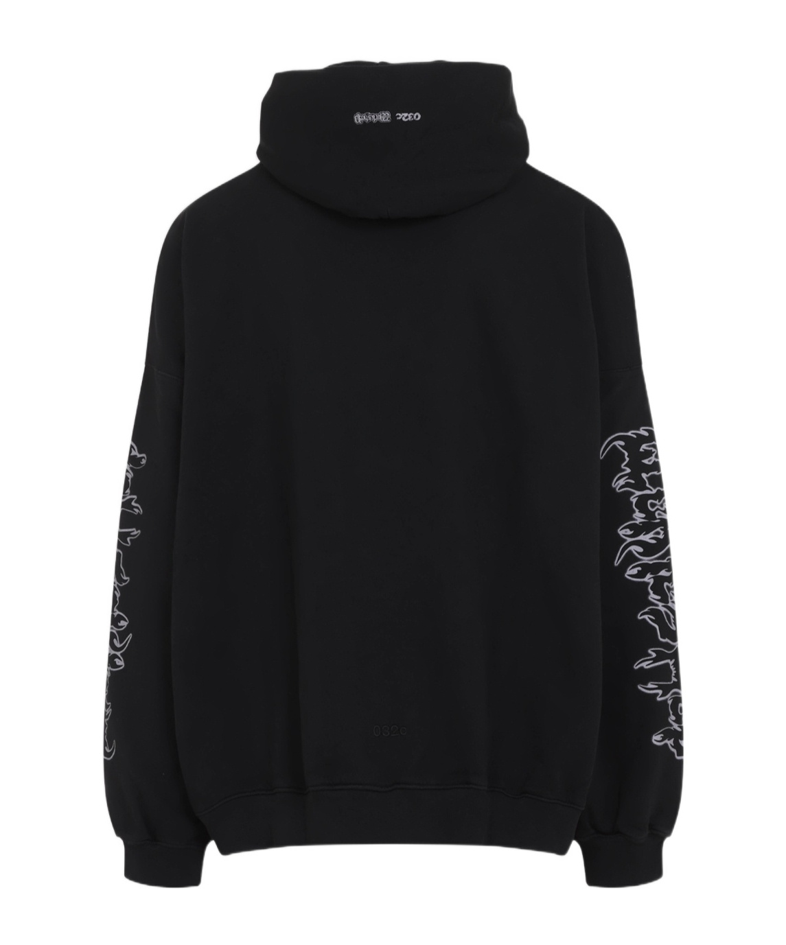 032c Faithless Oversized Hoodie In Black