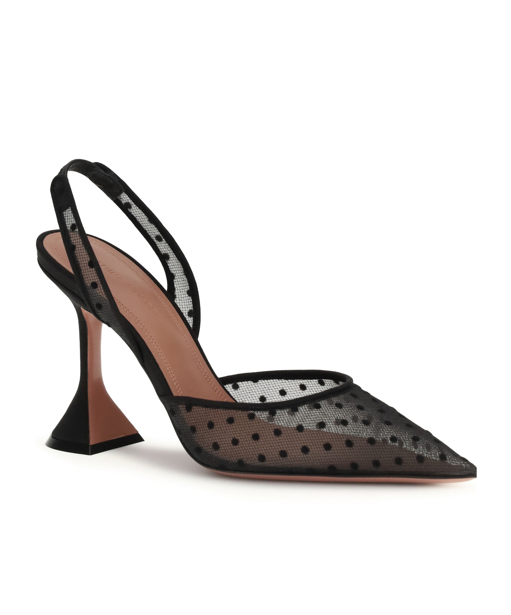 Amina Muaddi Pointed High-heeled Sandals In Black