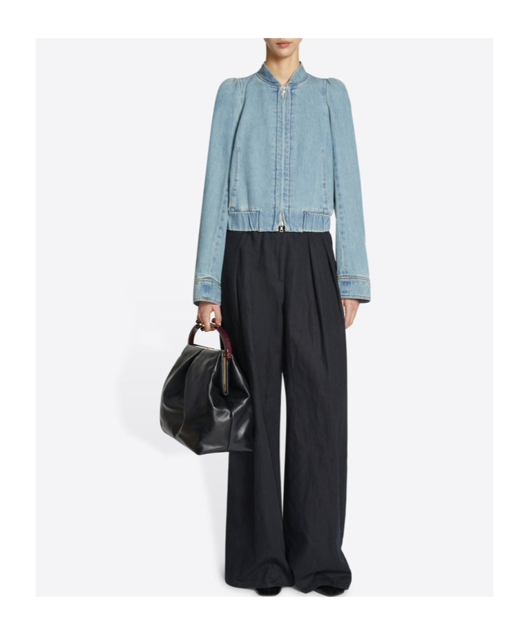 DRIES VAN NOTEN WIDE-PLEATED CASUAL PANTS 