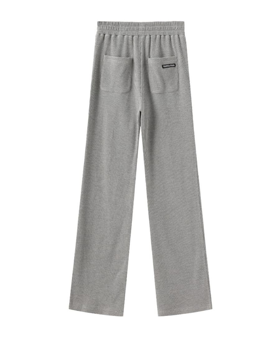 Marissa Chiara Drawstring Elastic Waist Casual Pants In Gray