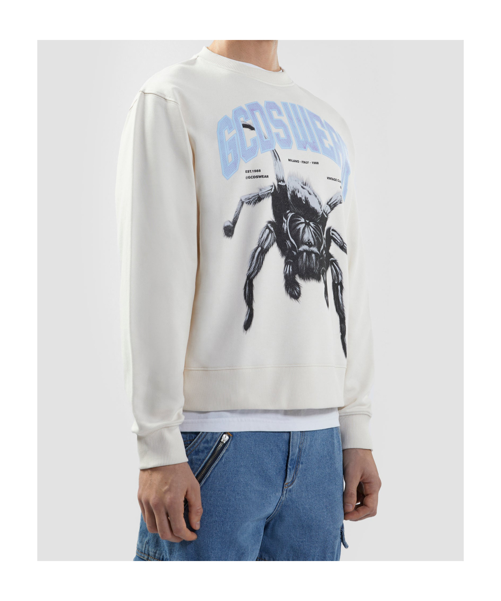 Gcds Spider-print Sweatshirt In Gu Se