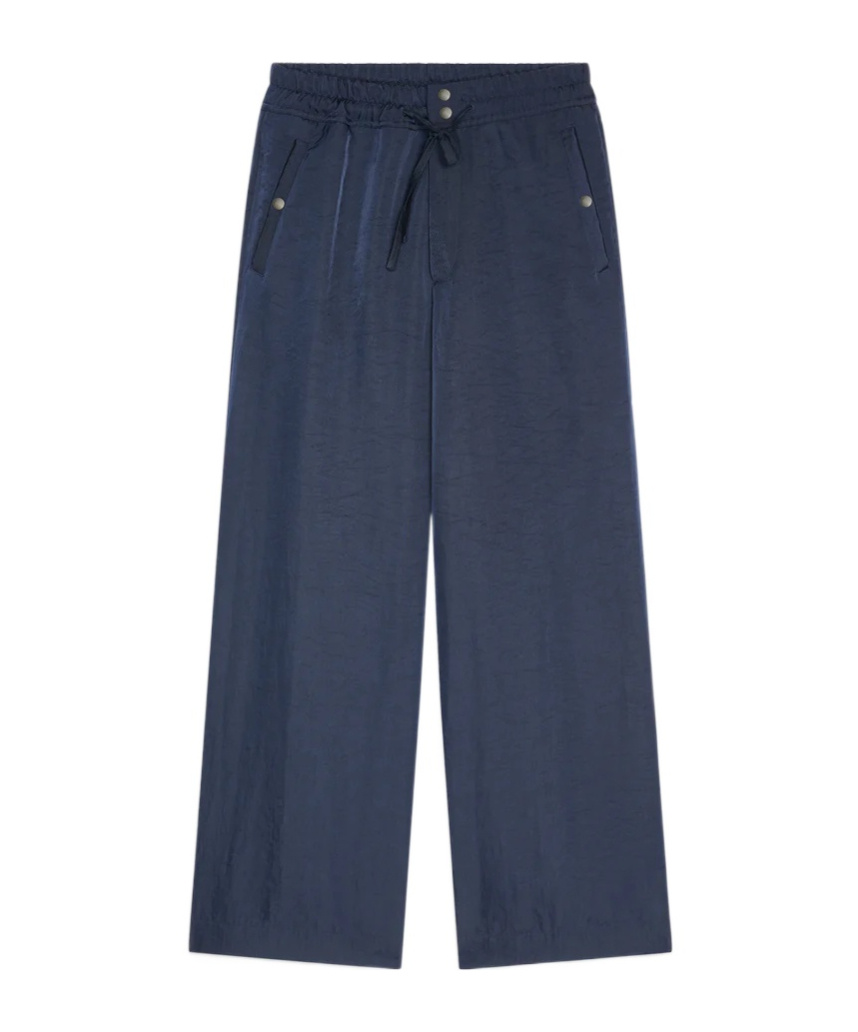 Dries Van Noten Drawstring Side-pocket Trousers In Blue