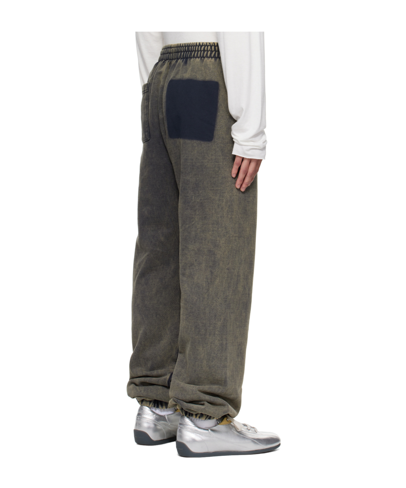 We11 Done Teddy Id Jogger Sweatpants In Gray