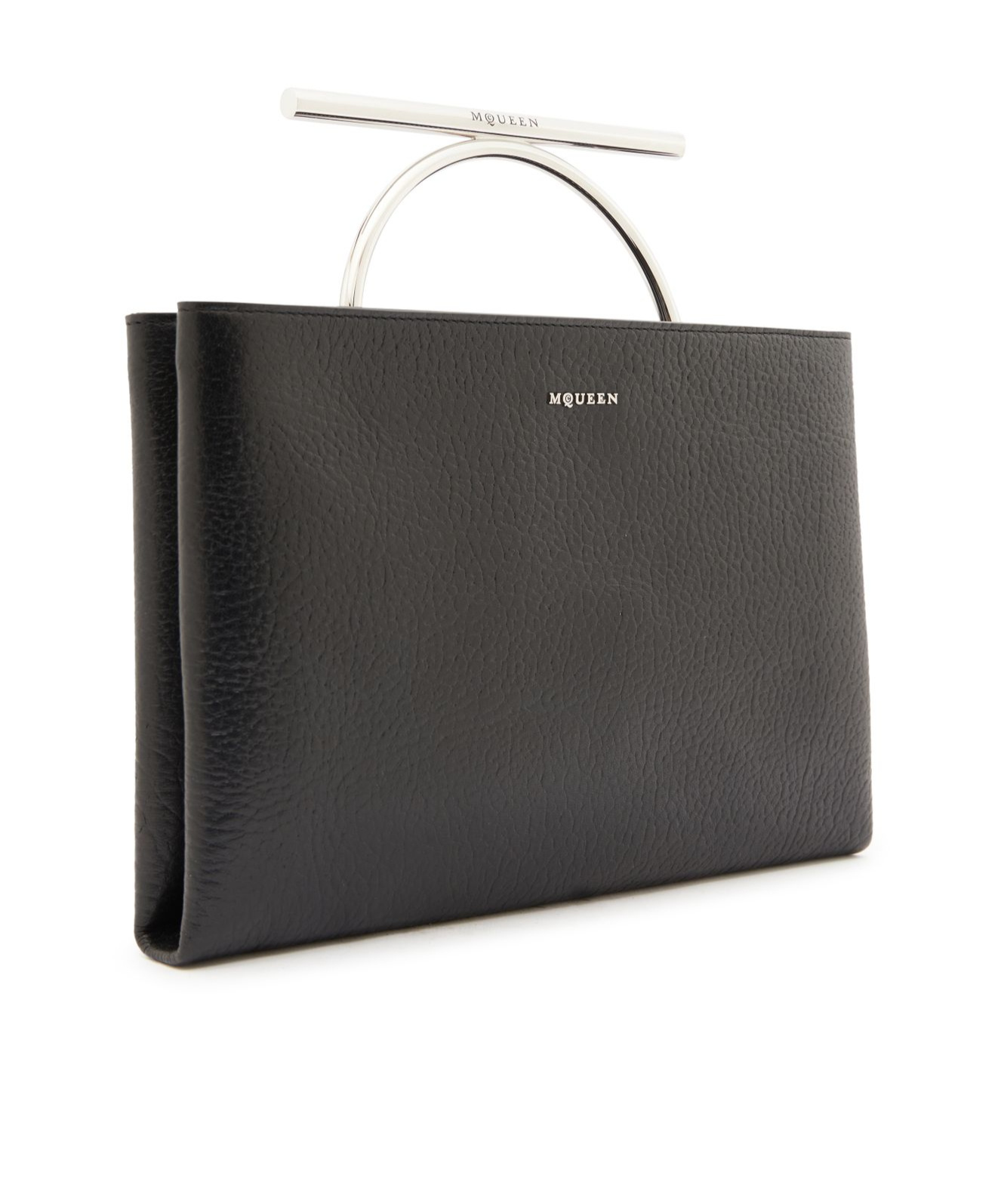 Shop Alexander Mcqueen Cross-bar Clutch In Black