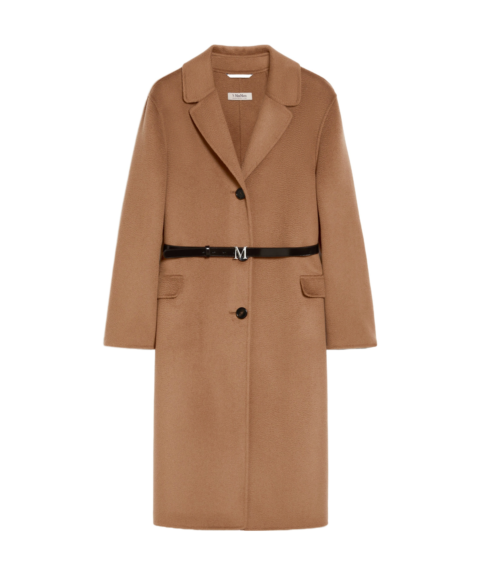 Max Mara Wool Cashmere Medium Long Coat In Brown