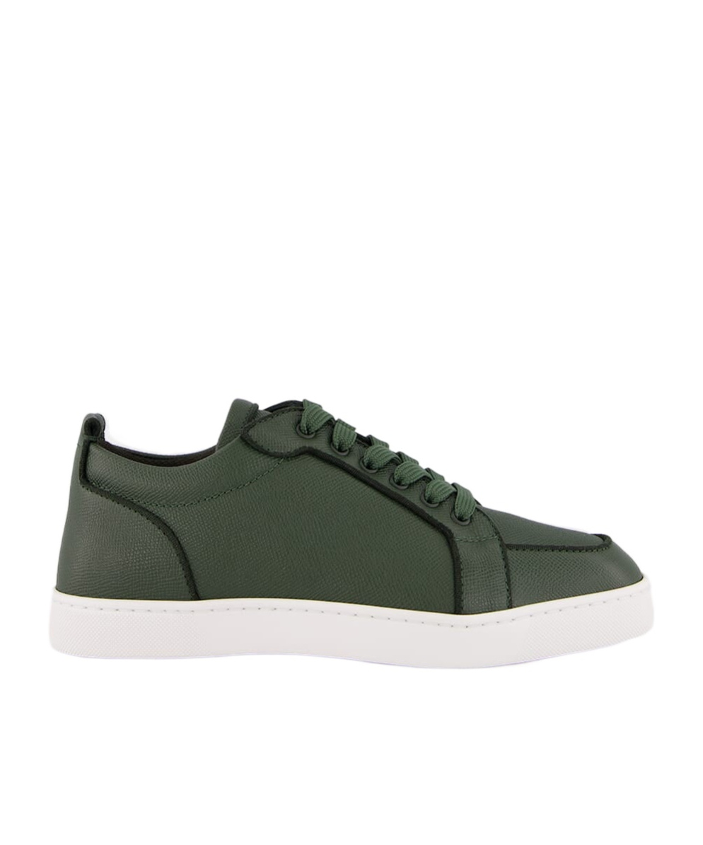 Christian Louboutin Lace-up Low-top Sneakers In Green