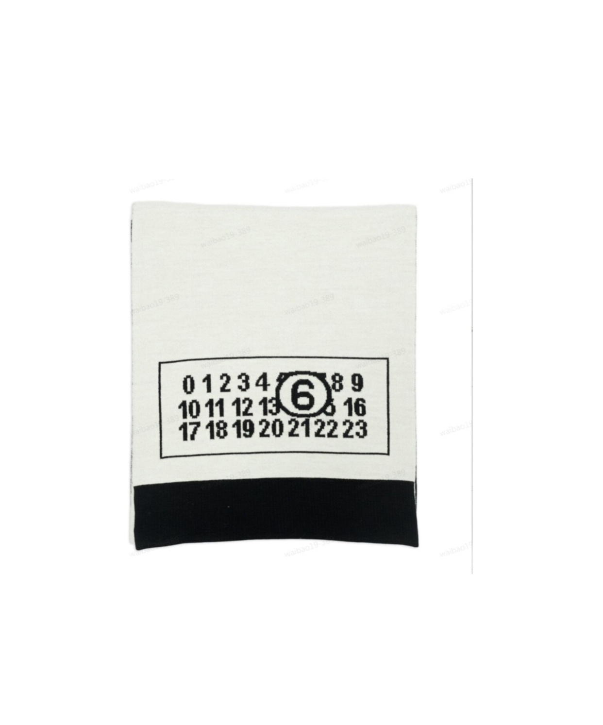 MM6 MAISON MARGIELA LOGO-PRINT WOOL-BLEND SCARF